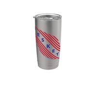 Logotipo de Hesketh Racing, campeón del mundo, con rayas limpias y retro Vaso térmico de acero inoxidable de doble pared
