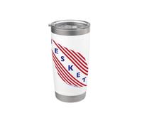 Logotipo de Hesketh Racing, campeón del mundo, con rayas limpias y retro Vaso térmico de acero inoxidable de doble pared