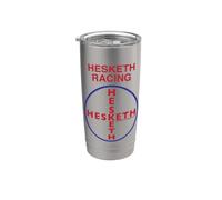Logotipo de Hesketh Racing, equipo campeón del mundo, clásico, limpio y retro Vaso térmico de acero inoxidable de doble pared