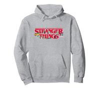 Logotipo de Iconos navideños de Hawkins de Stranger Things Sudadera con Capucha, Unisex para Adultos, Gris Jaspeado, XXL