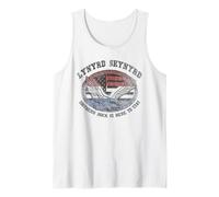 Logotipo de la bandera de Estados Unidos Southern Rock Here To Stay Biker Camiseta sin Mangas