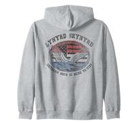Logotipo de la bandera de Estados Unidos Southern Rock Here To Stay Biker Sudadera con Capucha