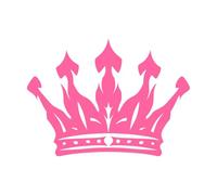 Logotipo de la corona de maestría real en el icono de la corona de la insignia de los monarcas Pegatinas de grabado 36x49.7cm Pegatinas para vidrio Rosa