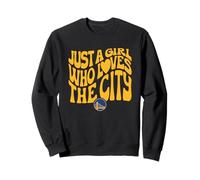 Logotipo de la NBA Just A Girl Who Loves The City Golden State Wave Sudadera