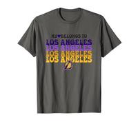 Logotipo de la Pila de la NBA Mi corazón Pertenece a Los Ángeles Camiseta
