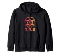 Logotipo de las Fuerzas de Defensa de Israel de Israel Tzahal Zahal Militar Judío Sudadera con Capucha
