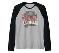 Logotipo de Lynyrd Skynyrd Sweet Home Alabama Classic Rock Vintage Camiseta Manga Raglan
