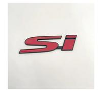 Logotipo de Metal 3D SI, Rejilla Delantera del Maletero Trasero, Insignia automática, Pegatina cromada, Emblema de Coche, Accesorio de Insignia(Sticker Red Black)