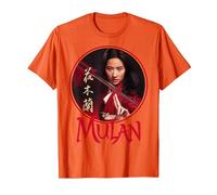 Logotipo de Mulan Live Action de Mulan Circle de Disney Camiseta, Hombre, Naranja, M