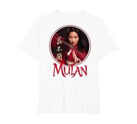 Logotipo de Mulan Live Action de Mulan Circle de Disney Camiseta, Hombre tallas grandes, Blanco, 2X Alto