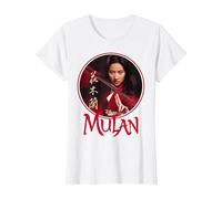 Logotipo de Mulan Live Action de Mulan Circle de Disney Camiseta, Mujer, Blanco, S