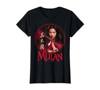 Logotipo de Mulan Live Action de Mulan Circle de Disney Camiseta, Mujer, Negro, M