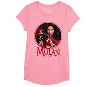 Logotipo de Mulan Live Action de Mulan Circle de Disney Camiseta, Niñas, Rosado, M