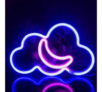 Logotipo de neón LED Cloud moon, combinación de polvo azul, luz de estilo lindo, batería doble USB/aa, bar, fiesta, luz de decoración del hogar, regalo de