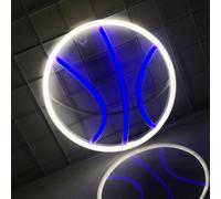 Logotipo de neón LED de baloncesto, alimentado por baterías USB o aa, decorado en cafeterías hoteleras, ahorro de energía, ligero, seguro y estable, se puede colocar plano o colgar en la pared