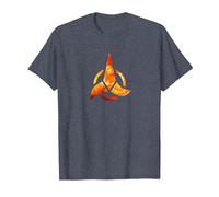 Logotipo de Star Trek Klingon Camiseta, Hombre, Azul Jaspeado, S