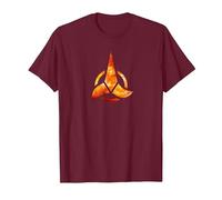 Logotipo de Star Trek Klingon Camiseta, Hombre, Granate, XXL