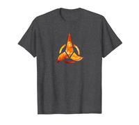 Logotipo de Star Trek Klingon Camiseta, Hombre, Jaspeado Oscuro, M