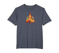 Logotipo de Star Trek Klingon Camiseta, Hombre Tallas Grandes, Azul Jaspeado, 3X Alto