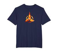 Logotipo de Star Trek Klingon Camiseta, Hombre Tallas Grandes, Azul Marino, 3X Alto