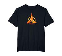 Logotipo de Star Trek Klingon Camiseta, Hombre Tallas Grandes, Negro, 2X Alto