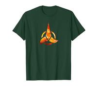 Logotipo de Star Trek Klingon Camiseta, Hombre, Verde Bosque, 3XL