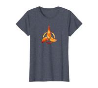 Logotipo de Star Trek Klingon Camiseta, Mujer, Azul Jaspeado, 3XL