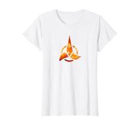 Logotipo de Star Trek Klingon Camiseta, Mujer, Blanco, 3XL