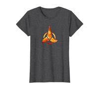 Logotipo de Star Trek Klingon Camiseta, Mujer, Jaspeado Oscuro, L