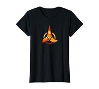 Logotipo de Star Trek Klingon Camiseta, Mujer, Negro, XXL