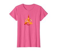 Logotipo de Star Trek Klingon Camiseta, Mujer, Rosa Jaspeado, M