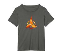 Logotipo de Star Trek Klingon Camiseta, Mujer Tallas Grandes, Asfalto, 3XL Grande