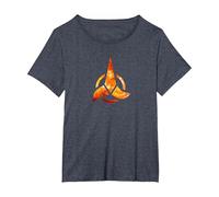 Logotipo de Star Trek Klingon Camiseta, Mujer Tallas Grandes, Azul Jaspeado, 3XL Grande