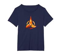 Logotipo de Star Trek Klingon Camiseta, Mujer Tallas Grandes, Azul Marino, 2XL Grande