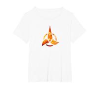 Logotipo de Star Trek Klingon Camiseta, Mujer Tallas Grandes, Blanco, 4XL Grande