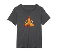 Logotipo de Star Trek Klingon Camiseta, Mujer Tallas Grandes, Jaspeado Oscuro, 3XL Grande