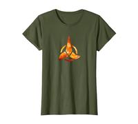 Logotipo de Star Trek Klingon Camiseta, Mujer, Verde Oliva, L