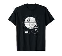 Logotipo de Star Wars Death Star Breaking Up Spaceship Murmuration Camiseta
