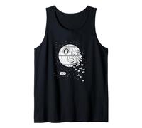 Logotipo de Star Wars Death Star Breaking Up Spaceship Murmuration Camiseta sin Mangas
