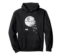 Logotipo de Star Wars Death Star Breaking Up Spaceship Murmuration Sudadera con Capucha