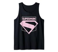 Logotipo de superhéroe con emblema rosa de Superman Camiseta sin Mangas