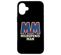 Logotipo de superhéroe de Micropenis Man, pene pequeño y Divertido Carcasa para iPhone 16 Plus