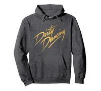 Logotipo de Texto de Bronce Dirty Dancing Sudadera con Capucha, Unisex para Adultos, Jaspeado Oscuro, M