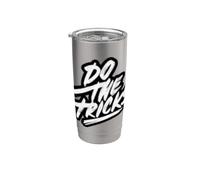Logotipo del discurso de Nice Do the Tricks Vaso térmico de acero inoxidable de doble pared