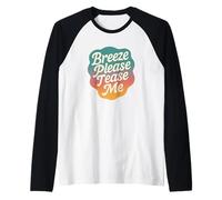 Logotipo del emblema Breeze Please Tease me Camiseta Manga Raglan