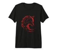 Logotipo del Emblema del Lobo, un diseño de la mitología Camiseta Premium
