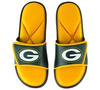 Logotipo del equipo de fútbol para hombre de fútbol espuma Deporte ducha Slide Flip Flop sandalias, Large (11-12), Green Bay Packers