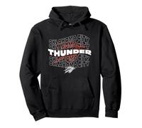 Logotipo del Equipo NBA Oklahoma City Thunder Wave Outline Sudadera con Capucha
