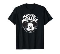 Logotipo Disney 100 Mickey Mouse Club Retro D100 en blanco y negro Camiseta
