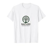 Logotipo ecológico de Nature Knows Best Tree of Life Camiseta, Hombre, Blanco, XXL